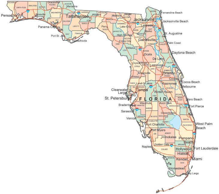 What Are The Regions In Florida And Parts Of Florida - Map Of Regions